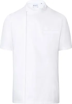 Produktbild von KARLOWSKY Überwurf-Kochhemd BASIC Unisex Kurzarm Druckknöpfe Weiß 3XL