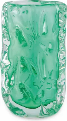 Produktbild von Casa Padrino Luxus Glas Vase Grün H. 31 cm - Luxus Deko Accessoires