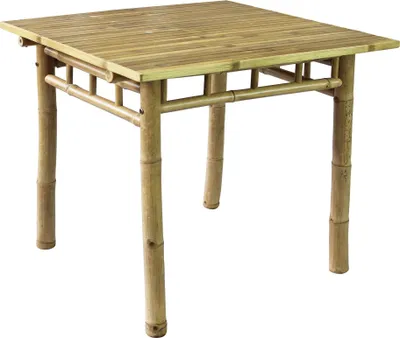 Immagine prodotto di Milani Home - tavolo da giardino, bamboo naturale, 4 posti, marrone chiaro, piano 90 x 80 cm