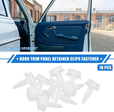 Image de 10 Clips de fixation de panneau de garniture de porte, rivet compatible pour Buick Regal 1991-1995, en plastique durable blanc