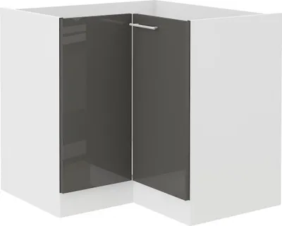 Image de Armoire d’angle inférieure LAJLA – 90x90 cm, gris / blanc