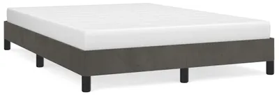 Produktbild von vidaXL Bettgestell ohne Matratze Dunkelgrau 140x200 cm Samt