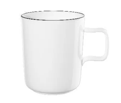 Immagine prodotto di ASA Vorteilset 4 Stück Henkelbecher, oco ligne noir D. 8,6 cm, H. 10 cm, 0,35 l. 2028113 und Geschenk + Spende