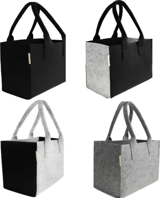 Produktbild von SILUK Filztasche Einkaufstasche Tasche Filz Shopper 35 x 20 x 28 cm viele Farben (Grau/Anthrazit)