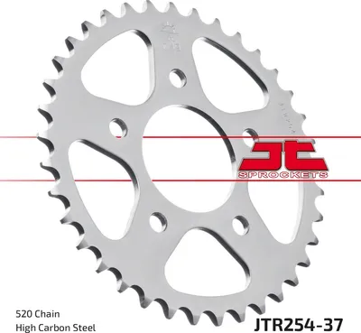 Produktbild von JTSPROCKETS Kettenrad JTR254.37 Hinten Kohlenstoffstahl