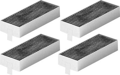 Produktbild von AllSpares CleanAir Umluftersatzfilter (4 St.) für Dunstabzugshauben geeignet für Bosch 17004811 HEZ9VRUD0 | Siemens 17004796 HZ9VRCR0 | 192x75x35 mm