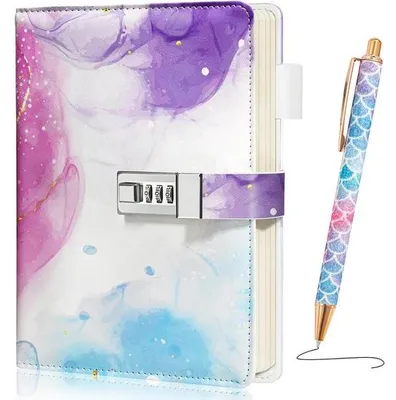 Produktbild von Famanu Tagebuch mit Schloss und Stift für Mädchen A5 - 192 Seiten