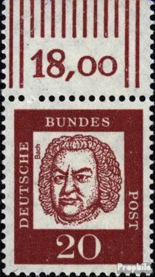Produktbild von Briefmarken BRD (BR.Deutschland) 1961 Mi 352y OR Oberrandstück gestempelt Bedeutende Deutsche