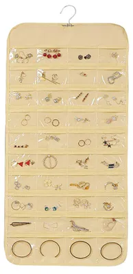 Produktbild von Schmuckaufbewahrung Hängend 80 Taschen Organizer Accessoire Kleiderschrank Transparent