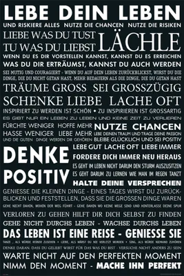 Produktbild von Lebe Dein Leben - Motivational Kunstdruck 3 - Poster Druck - cm