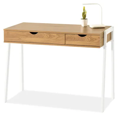 Immagine prodotto di Scrivania ERCHIS - bianco / rovere