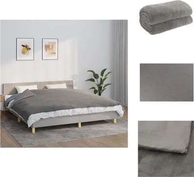 Produktbild von vidaXL Gewichtsdecke mit Bezug Grau 155x220 cm 11 kg Stoff -  Decken