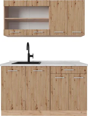 Obrázek produktu pro Jednotková kuchyně Vicco R-Line Dub Artisan / dub Goldkraft 140 cm s pracovní deskou, Model 48907