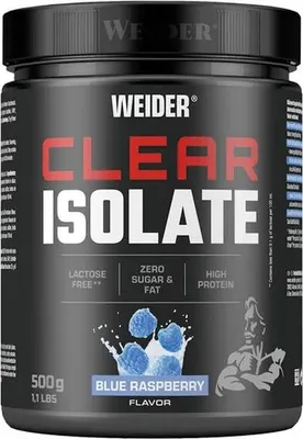 Produktbild von Weider Clear Isolate 500g Dose Blue Raspberry