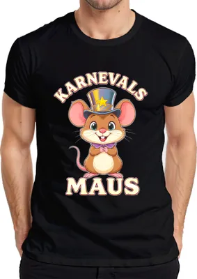 Imagen del producto de Camiseta para hombre, color , talla M, ideal para disfraces de Carnaval, Fasching o "Maus Fasching". Un regalo divertido y original