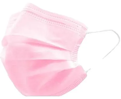 Produktbild von Einwegmaske, 3-lagiges Design, atmungsaktives Material, Rosa-200PCS