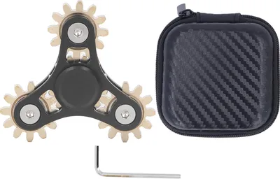 Zdjęcie produktu dla Fidget spinner z 4 trybami – metalowa zabawka antystresowa dla dzieci i dorosłych, czarna