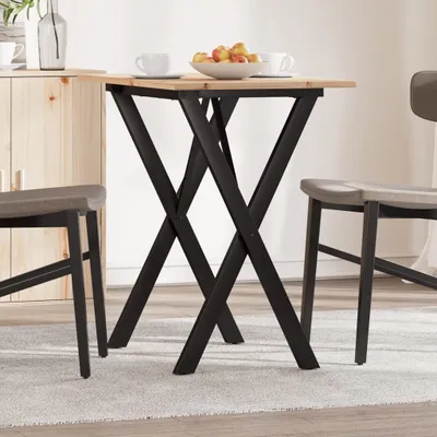 Produktbild von Möbel Esstisch X-Gestell 80x50x75 cm Massivholz Kiefer und Gusseisen - Esstische 3282694
