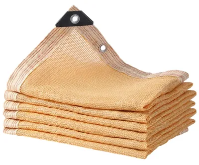 Image de Tissu d'ombrage "Schaduwnet" avec une protection UV de 85% - Toile d'ombrage beige, dimensions 400 x 700 cm