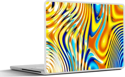 Produktbild von MuchoWow® Laptop Aufkleber Sticker Cover Kunst - Linie - Psychedelisch 36.5x27.5 cm - Laptop-Sticker
