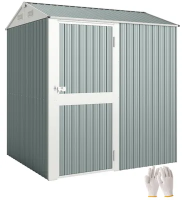 Produktbild von Outsunny Metall Gerätehaus 3,5 m², Hoher Abschließbar Geräteschuppen