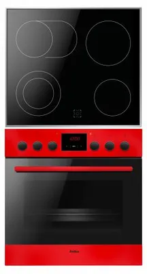 Produktbild von Amica - EHC 12920 R - Einbau-Herdset - Glaskeramik-Kochfeld - Rot