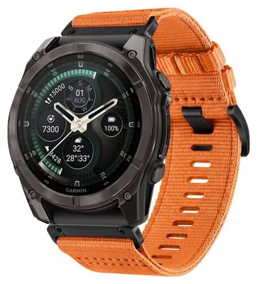 Produktbild von Tech-Protect Nylon Classic Garmin Fenix 5x / 5x Plus / 6x / 6x Pro / 7x / 8 / 8 Pro / 9 / 9 Pro 47 mm Signalorange