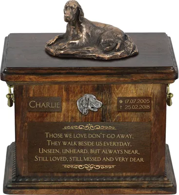 Zdjęcie produktu dla Seter angielski, Laverack - urna na prochy psa, urna ze statuetką, personalizowana urna na psie prochy marki Art-Dog