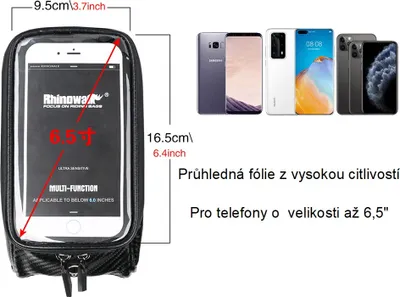 Obrázek produktu pro Brašna na kolo, RK18335 na horní rám černá