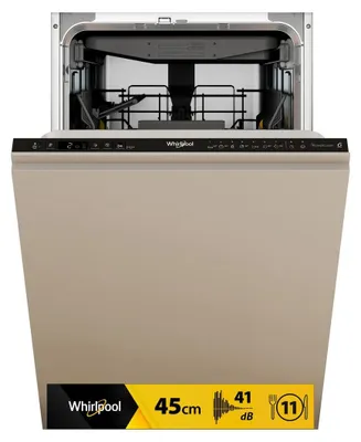 Obrázok produktu pre Umývačka riadu WHIRLPOOL, vstavaná, 11 súprav, 9 programov, šírka 45 cm, en.