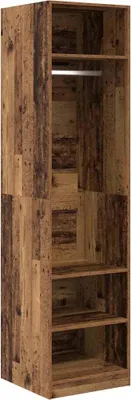 Produktbild von vidaXL Kleiderschrank mit Regal Altholz 50 x 50 x 200 cm Holzwerkstoff