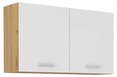 Produktbild von Hängeschrank Buffet Küche Mario 100 Küchenzeile Einbauküche Weiss Eiche Artisan