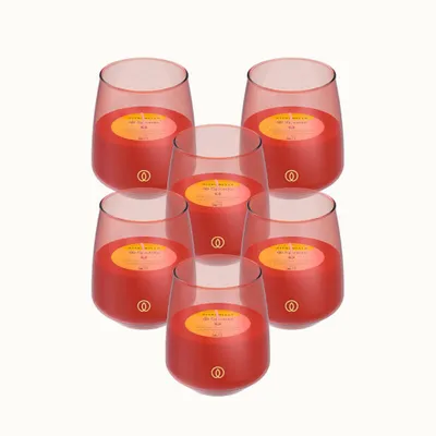 Produktbild von Spaas LushGlow Citronella Duftkerzen - Lebendiges Rot - ca. 38Std. - 6 Kerzen