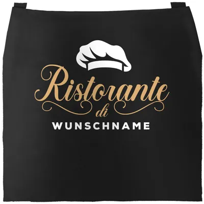 Produktbild von Küchen-Schürze personalisiert Ristorante di Wunschname Geschenk Kochliebhaber Hobbykoch personalisierte Geschenke SpecialMe® schwarz unisize