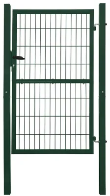 Produktbild von Gartentor Tor für Gartenzaun Zaun 160 cm hoch Gartentür aus Metall für Stabmattenzaun Abschließbar inkl. Pfosten Grün V2Aox