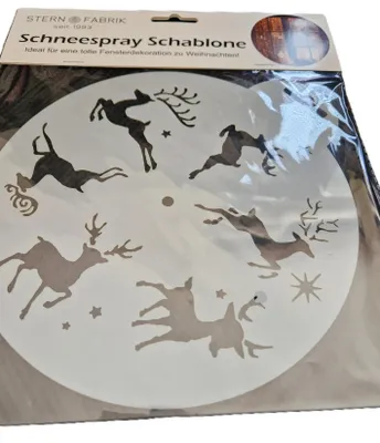Produktbild von Schneespray Schablone - Deko - Fenster - Weihnachten 4er Set