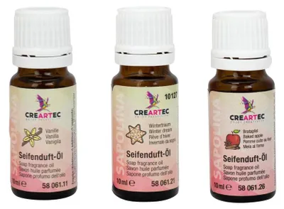 Produktbild von CREARTEC Seifenduftöl Winter 3er Set (Bratapfel, Wintertraum, Vanille) 30ml - Inhalt jeweils 10ml - 5806253