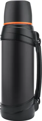 Produktbild von Thermosflasche Thermoskanne 2.5L, Isolierkanne Edelstahl Trinkflasche, Isolierflasche mit 2 Trinkbecher, Doppelwandisolierung Camping Wasserflasche, 24h Hei? & Kalt (Schwarz)