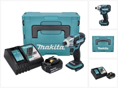 Image de Makita DTS 141 RM1J Visseuse à impulsions sans fil 18 V 40 Nm 1/4" Brushless + 1x batterie 4,0 Ah + chargeur + Makpac