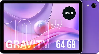 SPC Gravity - Tablet 10.1 Zoll HD Violett, Octa-Core, 4GB RAM, 64GB Speicher, 9,5 Stunden Akkulaufzeit, Google Family Link Parental Control, Android14