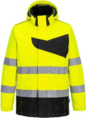 Produktbild von Portwest PW2 Warnschutz Regenjacke Gelb/Schwarz XXXL