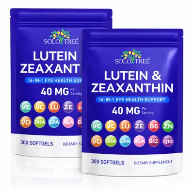 Produktbild von Lutein Zeaxanthin 40mg Augen Vitamine Augenkomplex DHA EPA Q10 Vitamin A C E 2x 300 Softgels