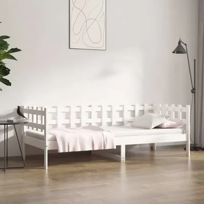 Produktbild von The Living Store Tagesbett Weiß 90x190 cm Massivholz Kiefer