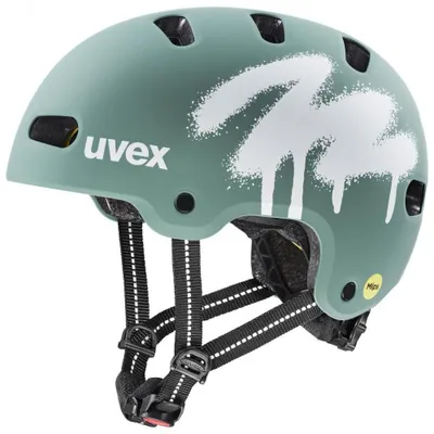 Image de uvex kid 4 style MIPS, couleur vert sauge mat | taille 55-58.