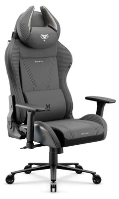 Produktbild von Diablo X-Horn 2.0 Gaming Stuhl Bürostuhl Schreibtischstuhl Ergonomisches Design aus Stoff Rainbow Grey, Normal