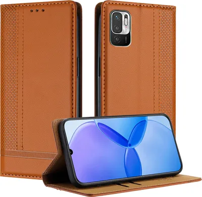 Obrázek produktu pro Pouzdro pro Xiaomi Redmi 10 4G kožené flipové pouzdro s funkcí stojánku Hnědý