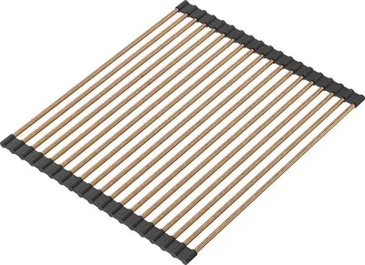Produktbild von QUADRON Spülbeckenmatte aus Silikon und Stahl | Größe 43 x 32 cm, Farbe: Pvd-kupfer | MULTIFUNKTIONAL Temperaturbeständig | QMAT für die Küche