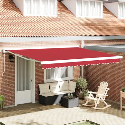 Obrázok produktu pre vidaXL Náhradná plachta na markízu, červená, 4 x 3 m, polyester