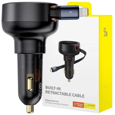 Produktbild von Baseus Enjoyment Pro Universal Schwarz Zigarettenanzünder Schnellladung Auto