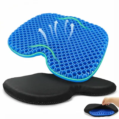 Obrázok produktu pre Extra veľký ortopedický gélový vankúš – 48 x 38 x 5 cm, pre optimálne pohodlie pri sedení